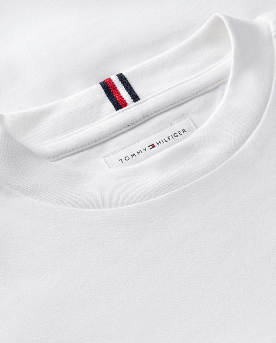 Camiseta de niño de manga larga con logo en la manga - Tommy Hilfiger - Blanco Blanco-7