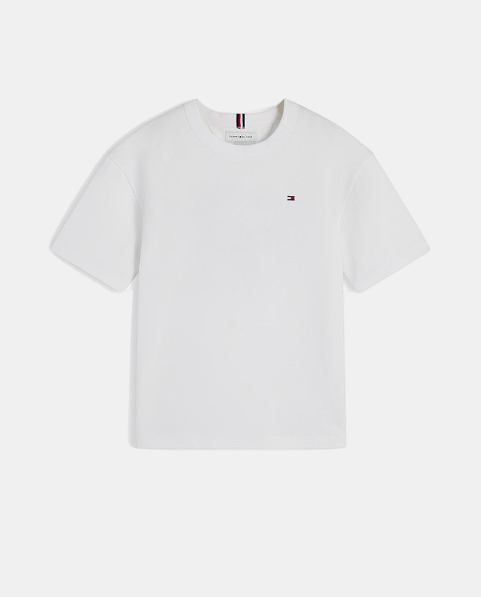 Camiseta de niño de manga corta con logo bordado en la espalda - Tommy Hilfiger - Blanco Blanco-5