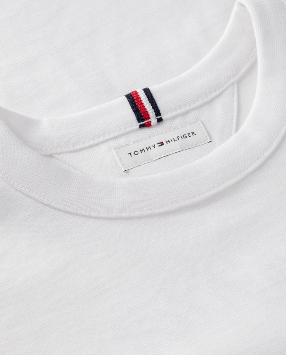 Camiseta de niño de manga corta con logo bordado en la espalda - Tommy Hilfiger - Blanco Blanco-7