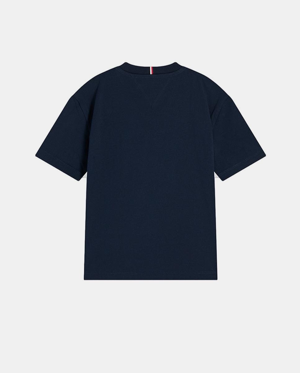 Camiseta de niño de manga corta con logo frontal - Tommy Hilfiger - Azul Azul-6