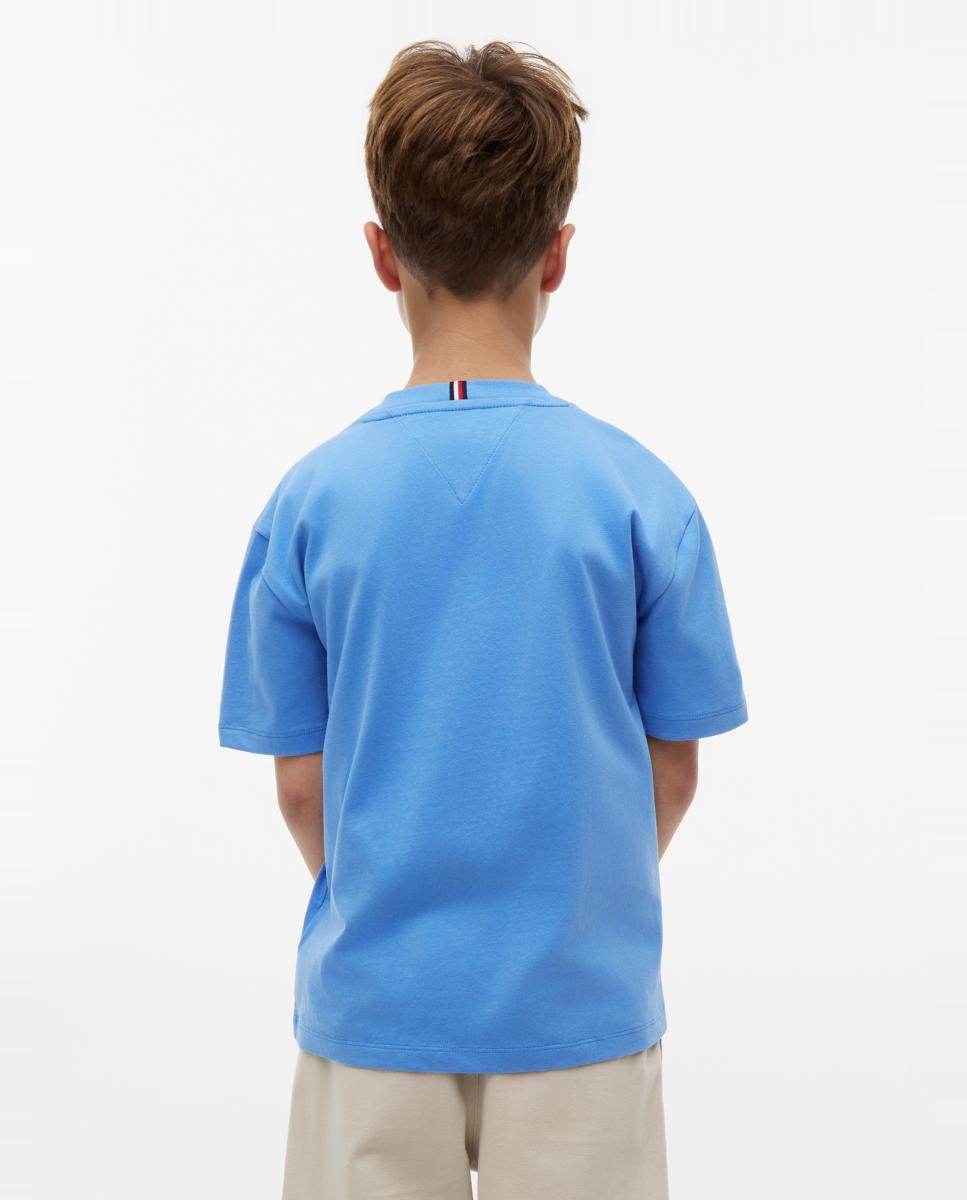 Camiseta de niño de manga corta con logo frontal - Tommy Hilfiger - Azul Azul-2