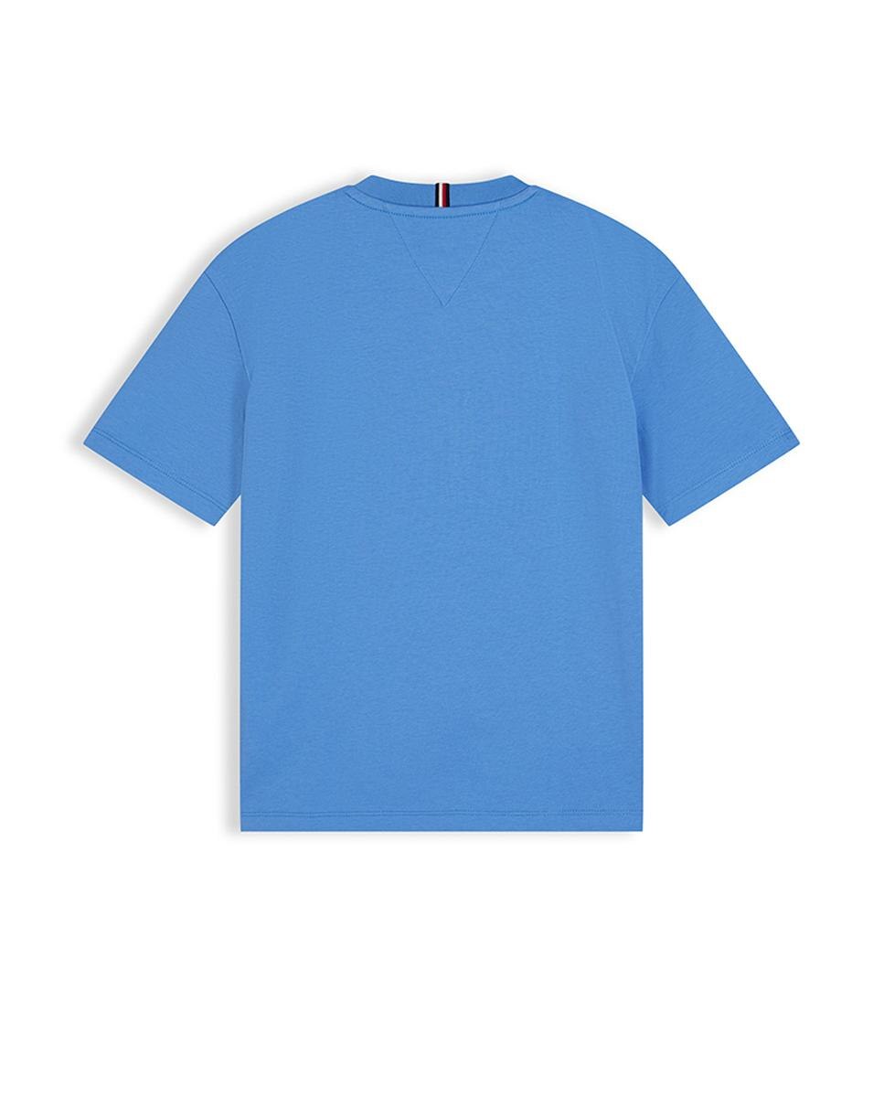 Camiseta de niño de manga corta con logo frontal - Tommy Hilfiger - Azul Azul-6