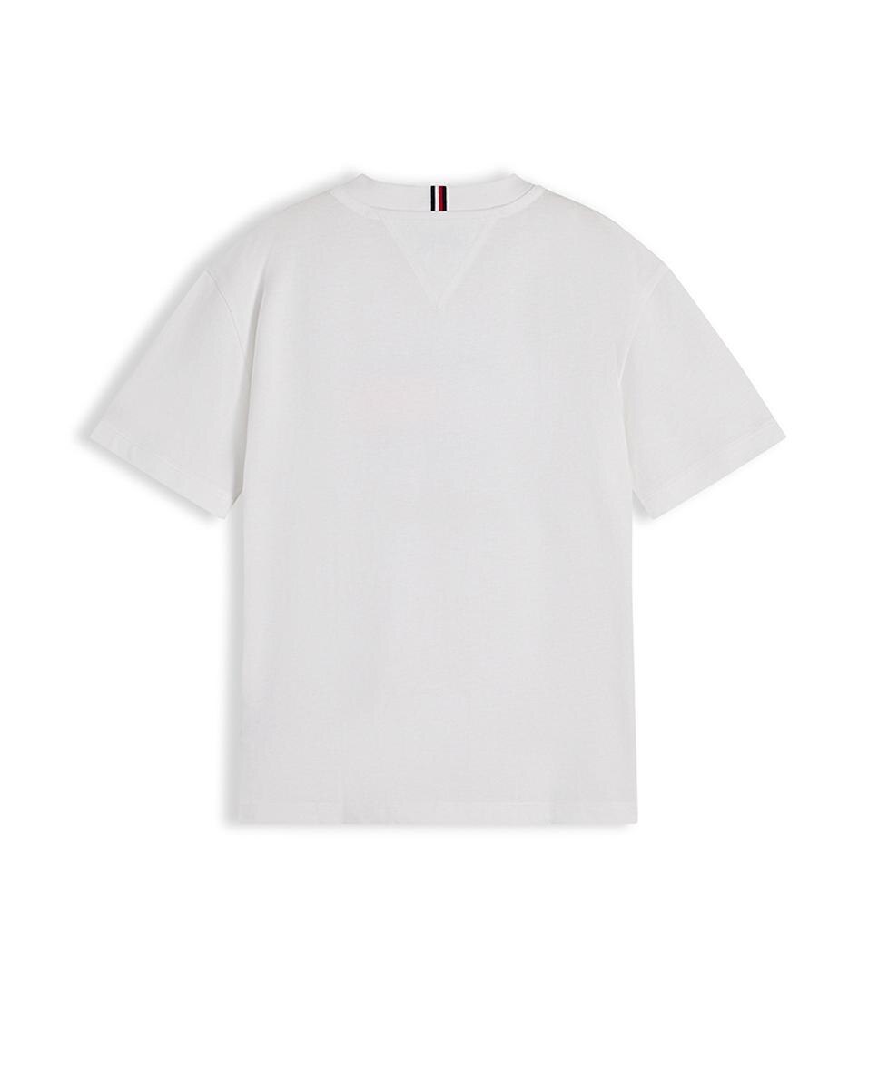 T-shirt de manga curta com logótipo à frente Tommy Hilfiger Branco-2