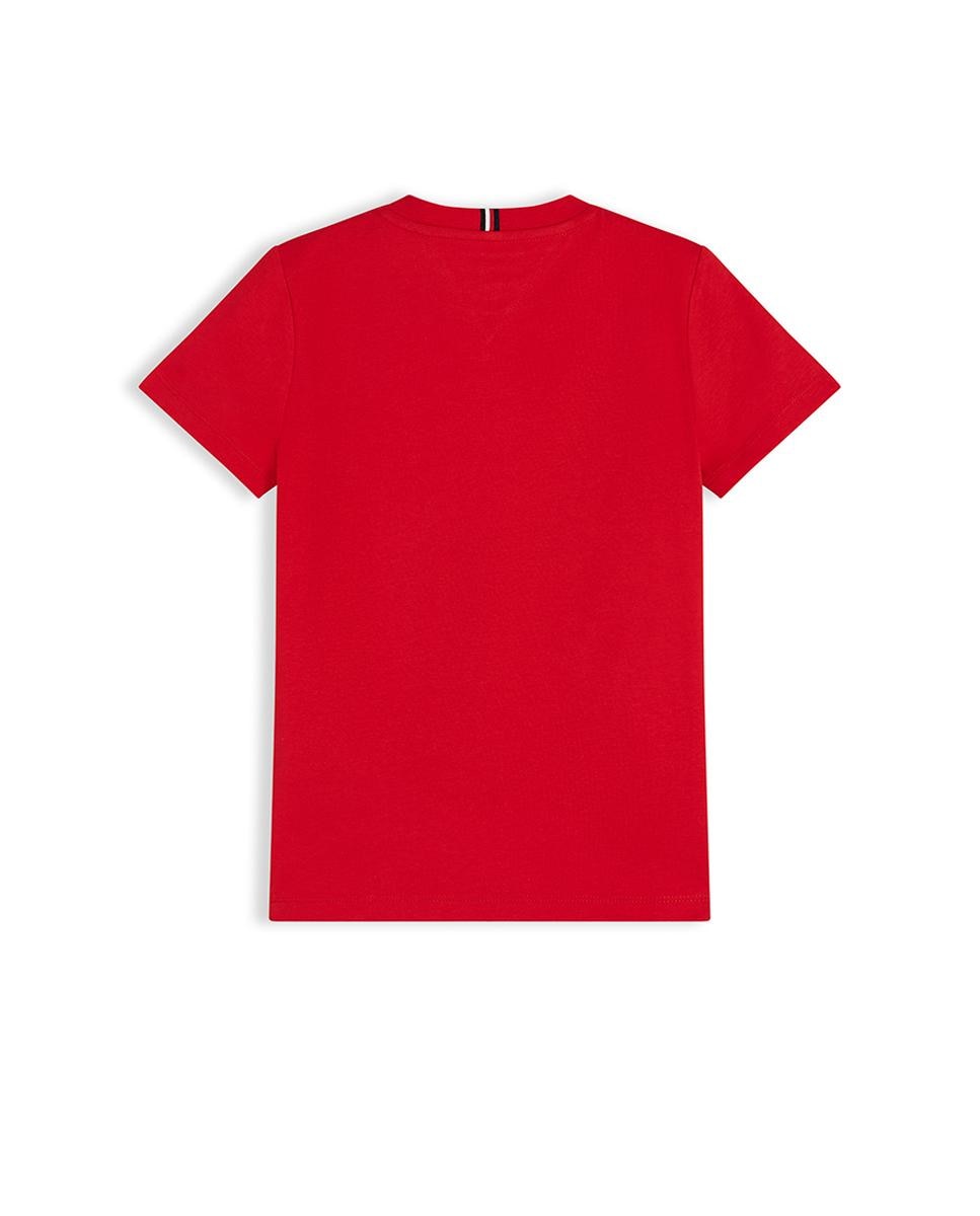 Camiseta de niño de manga corta con logo en el pecho - Tommy Hilfiger - Rojo Rojo-6