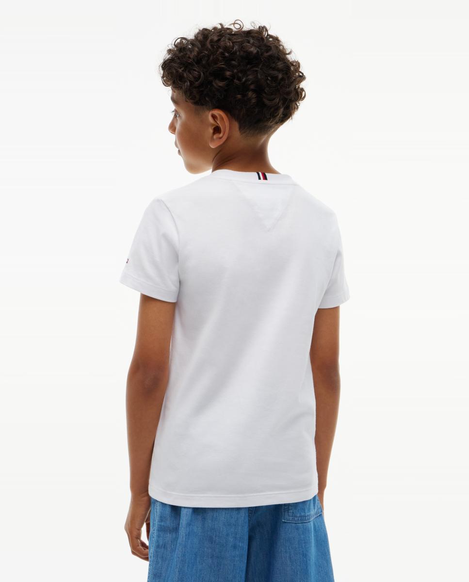 Camiseta de niño de manga corta con logo en el pecho - Tommy Hilfiger - Blanco Blanco-2