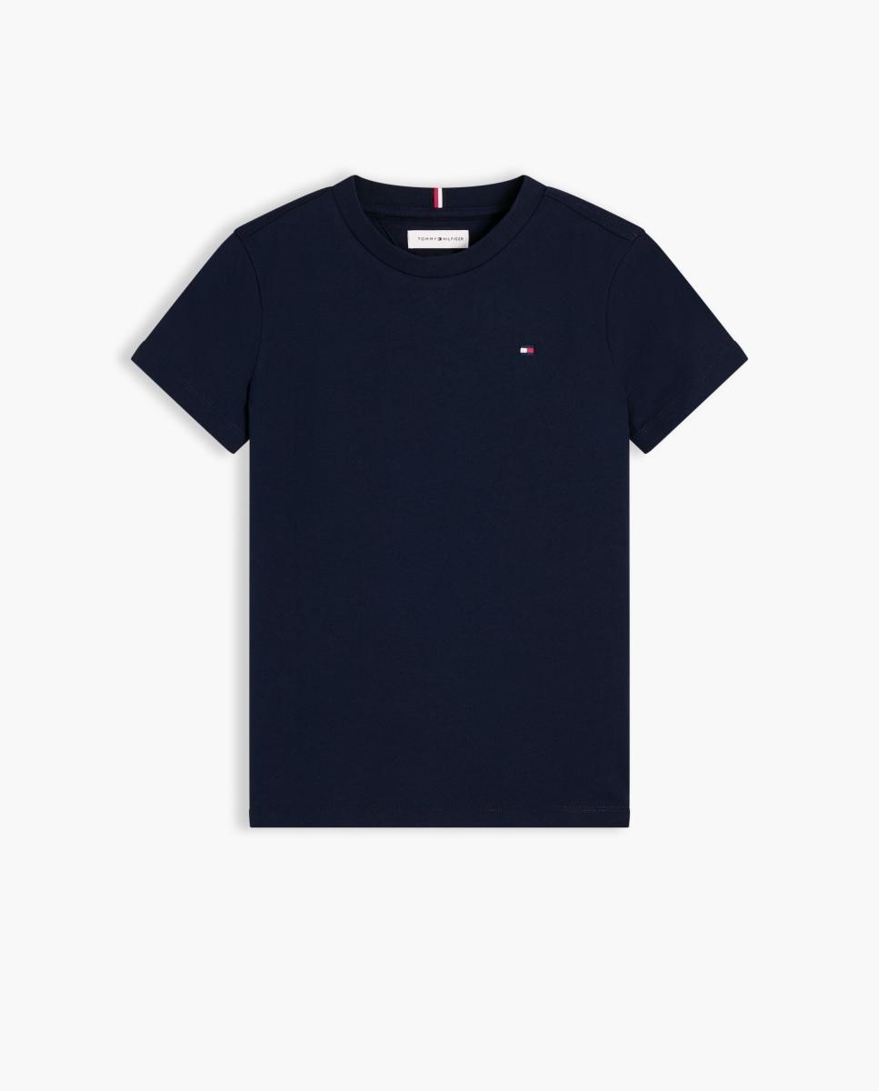 T-shirt de Manga Curta com Logótipo Bordado nas Costas Azul-5