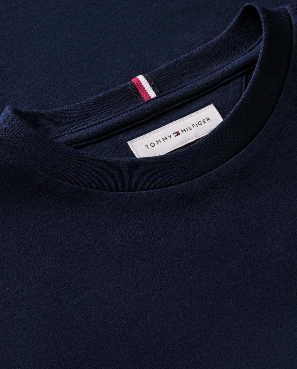 T-shirt de Manga Curta com Logótipo Bordado nas Costas Azul-7