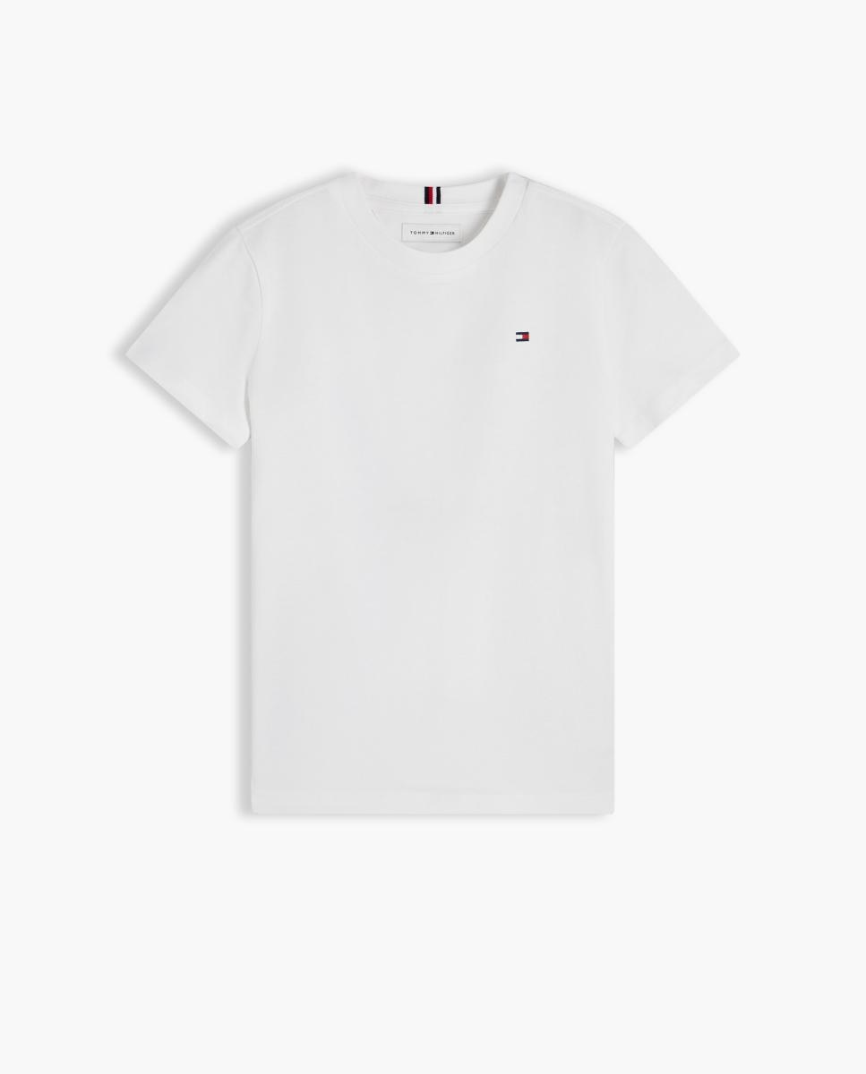 T-shirt de Manga Curta com Logótipo Bordado nas Costas Branco-5