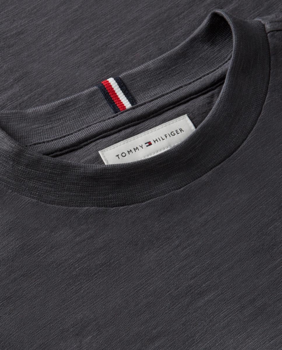 T-shirt de Manga Curta com Logótipo Bordado nas Costas Tommy Hilfiger Cinzento-escuro-7