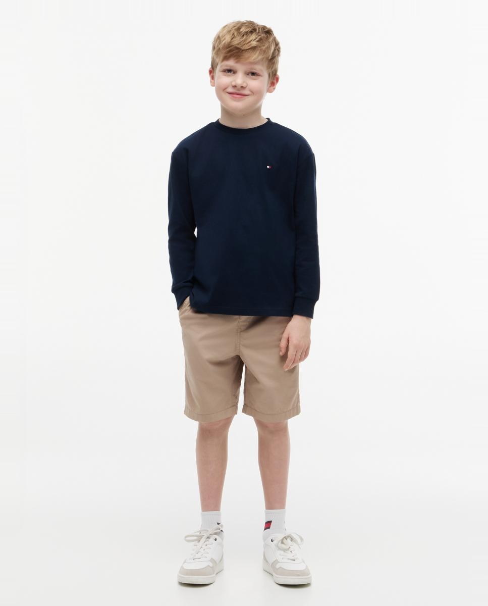 Camiseta de niño de manga larga con bandera bordada en el pecho - Tommy Hilfiger - Amarillo Amarillo-4