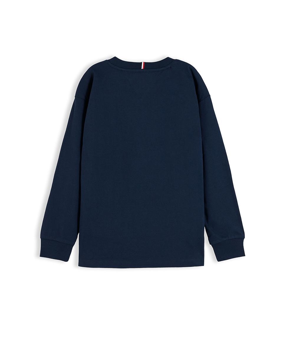 Camiseta de niño de manga larga con bandera bordada en el pecho - Tommy Hilfiger - Amarillo Amarillo-6