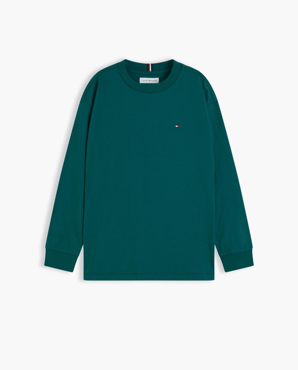Camiseta de niño de manga larga con bandera bordada en el pecho - Tommy Hilfiger - Amarillo Amarillo-1