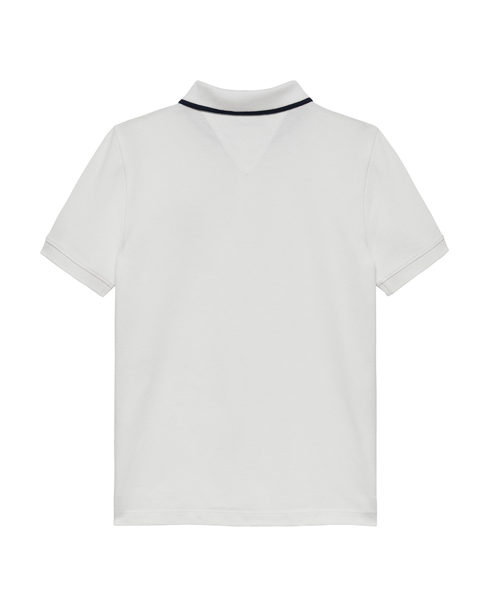 Polo com Emblema Impresso Tommy Hilfiger Branco-6