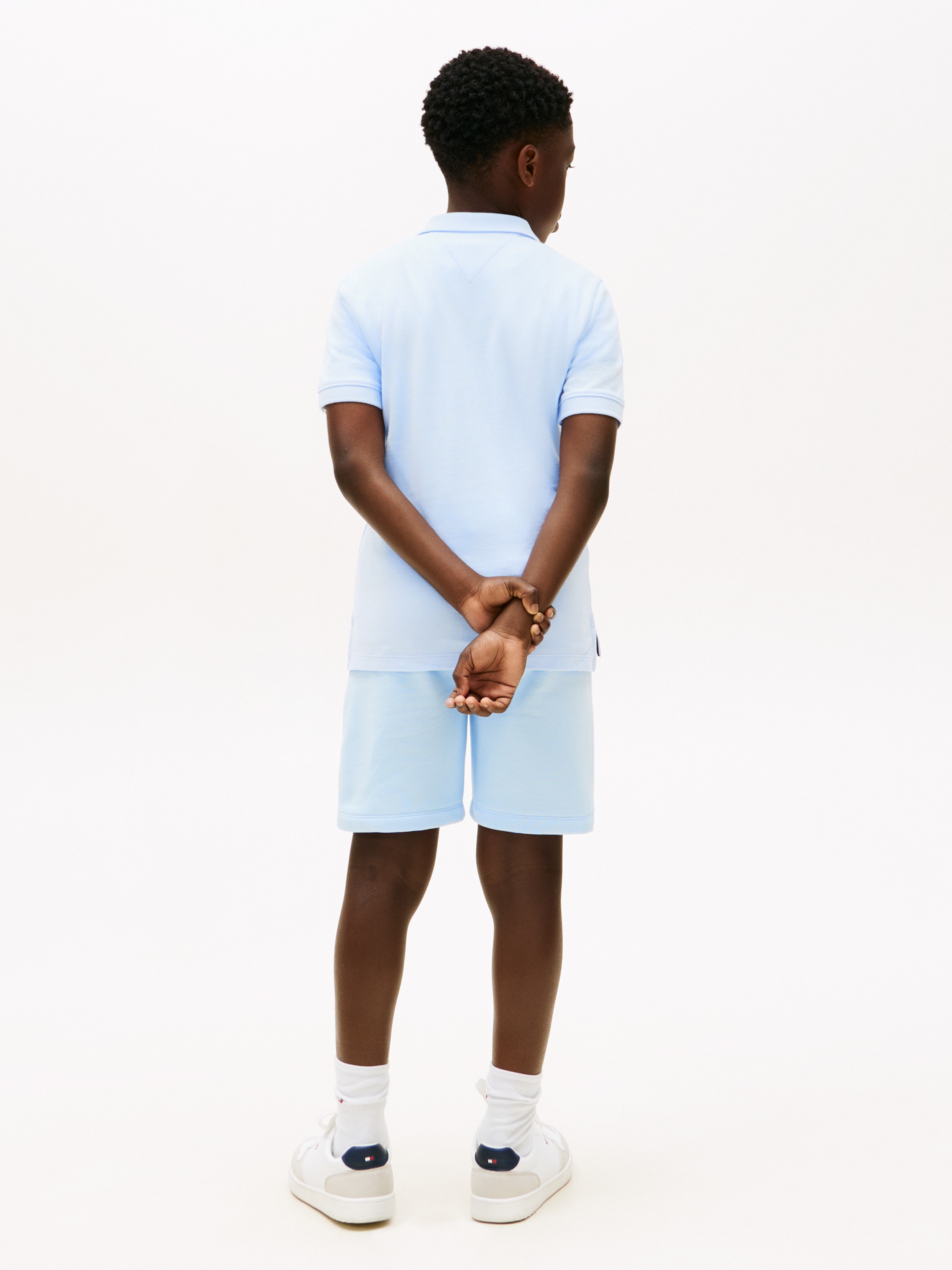 Polo Piqué de Algodão Azul-2