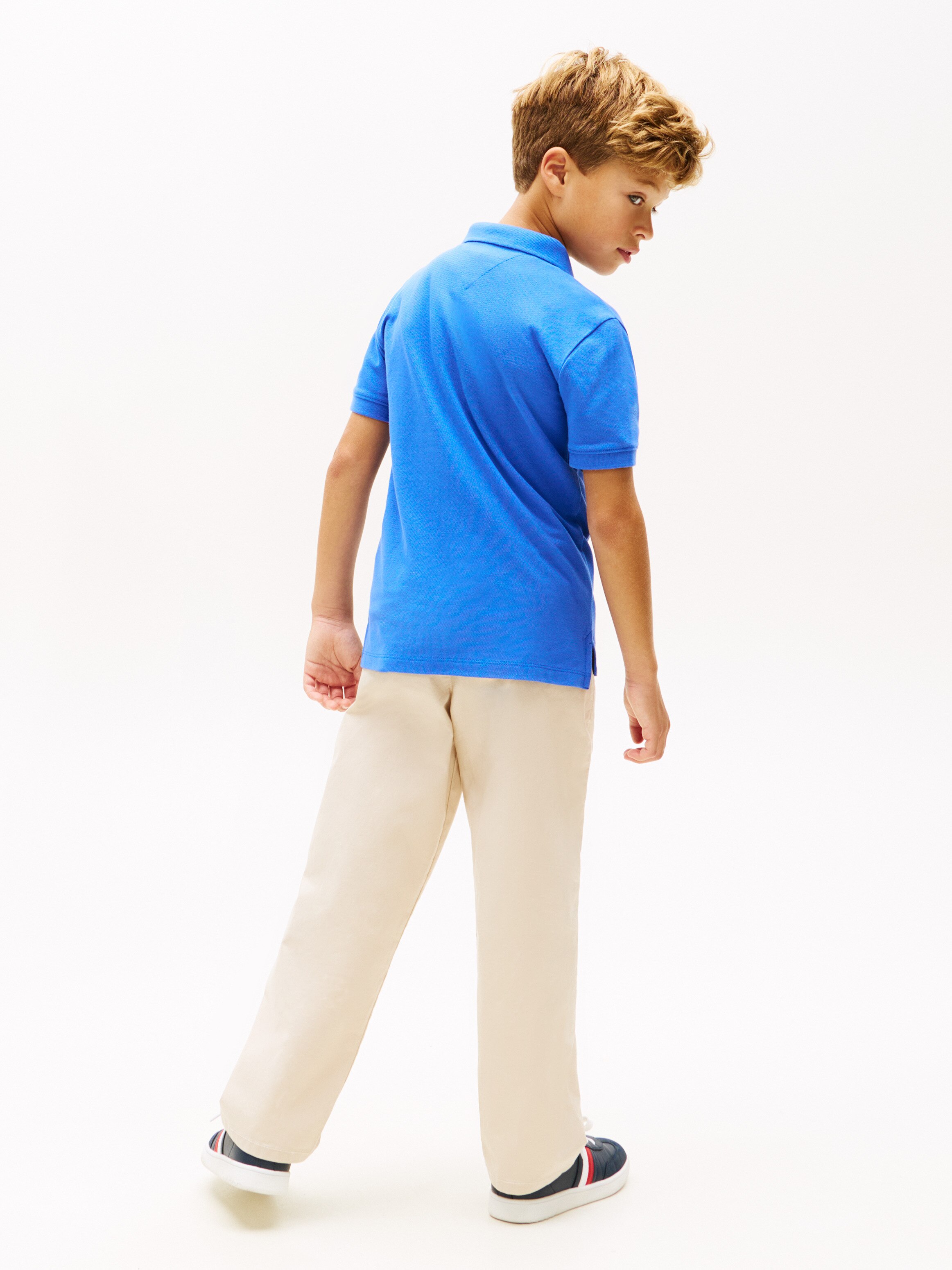 Polo com Logótipo de Bandeira no Peito Tommy Hilfiger Azul-2