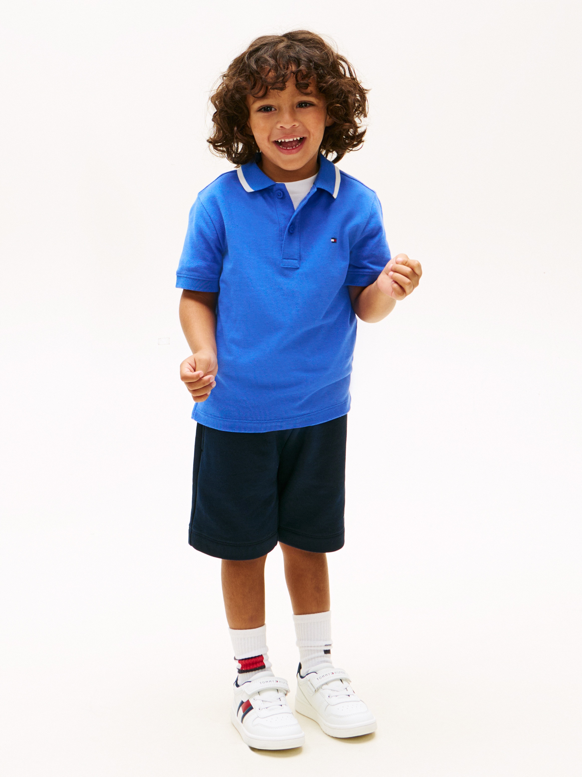 Polo com Detalhe de Logótipo no Peito Tommy Hilfiger Azul-4