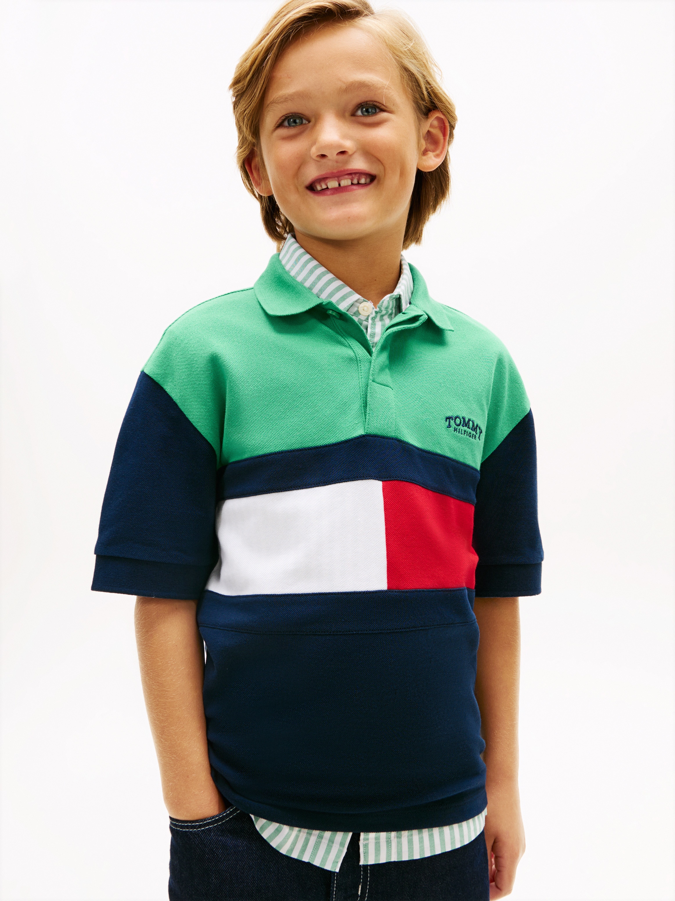 Imagem 0 de Polo com Color Block da Malha