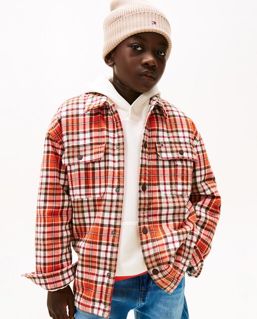 Imagem 0 de Sobrecamisa aos Quadrados com Pelo de Borrego no Interior