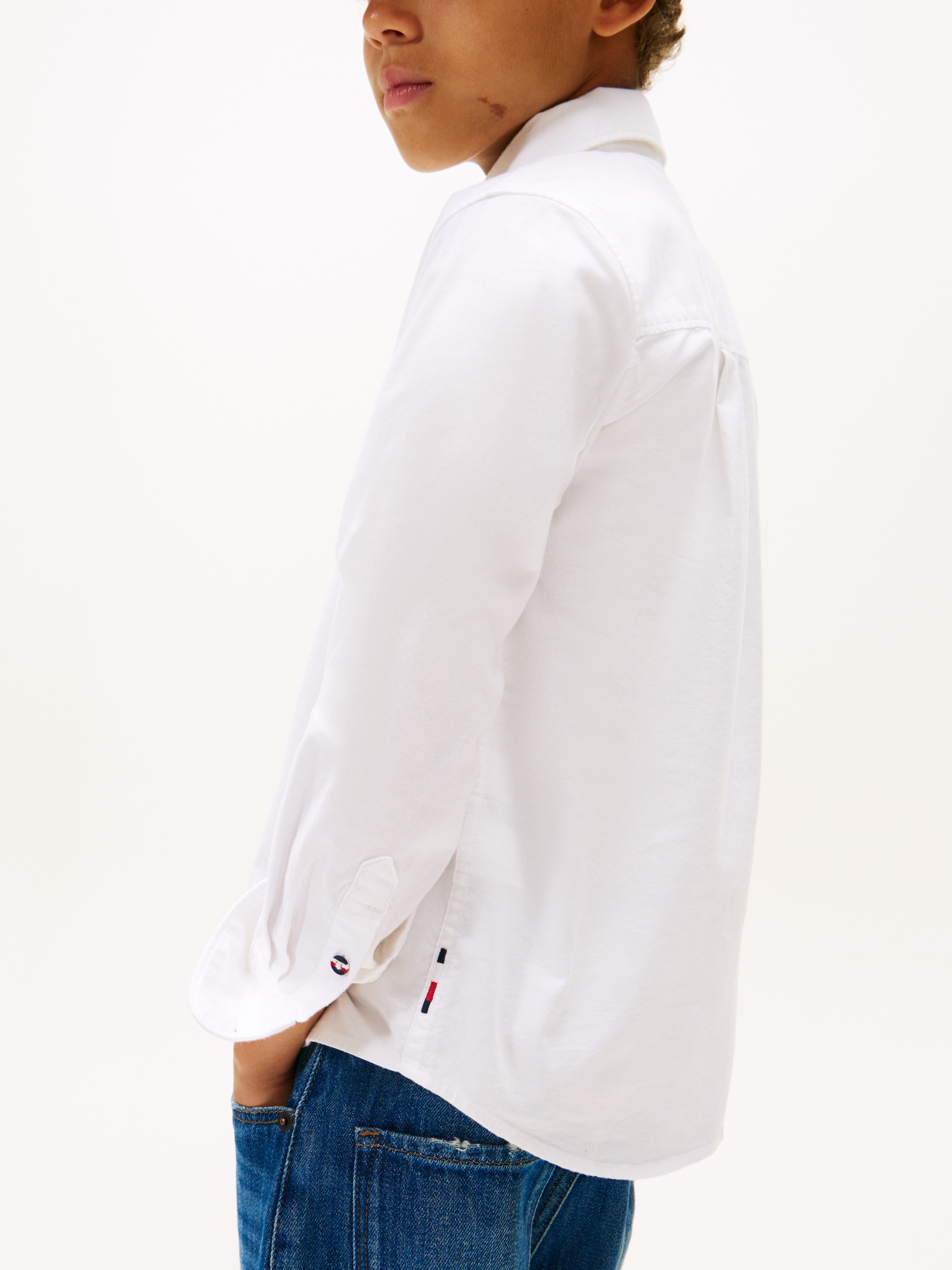 Camisa com Gola Abotoada - Branco Tommy Hilfiger Branco-3