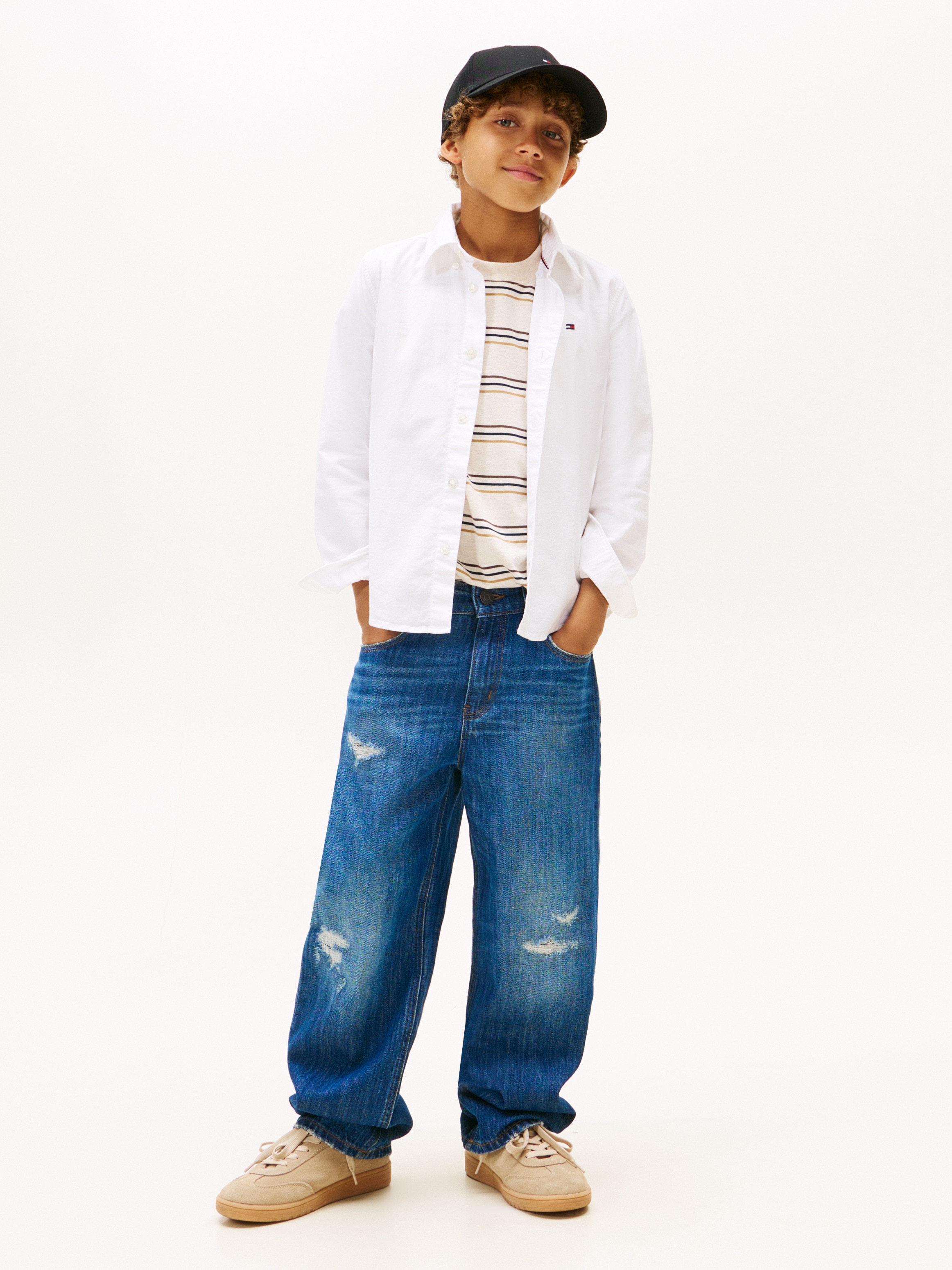 Camisa com Gola Abotoada - Branco Tommy Hilfiger Branco-4