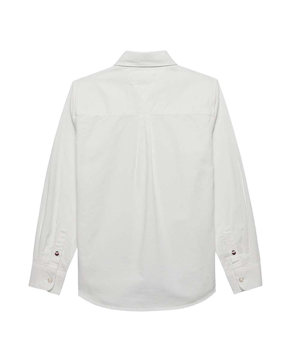 Camisa com Gola Abotoada - Branco Tommy Hilfiger Branco-6