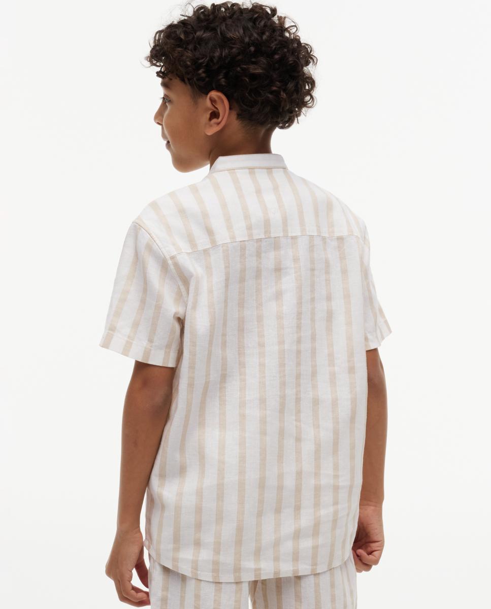 Camisa de Linho com Gola à Padre Castanho-2