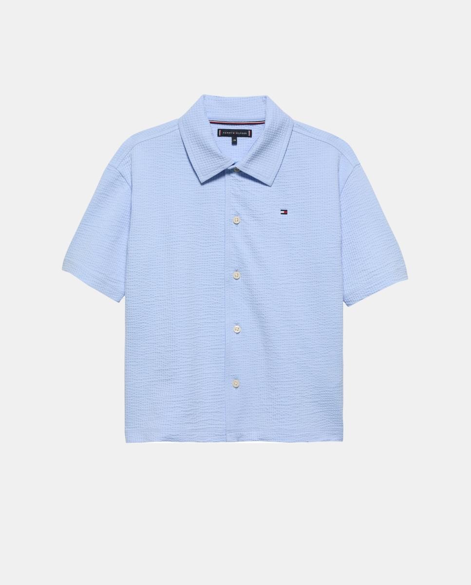 Imagem 0 de Camisa em Tecido Seersucker com Manga Curta