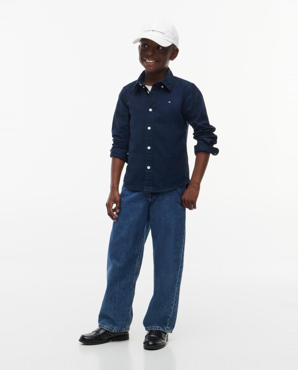 Camisa oxford Azul-4