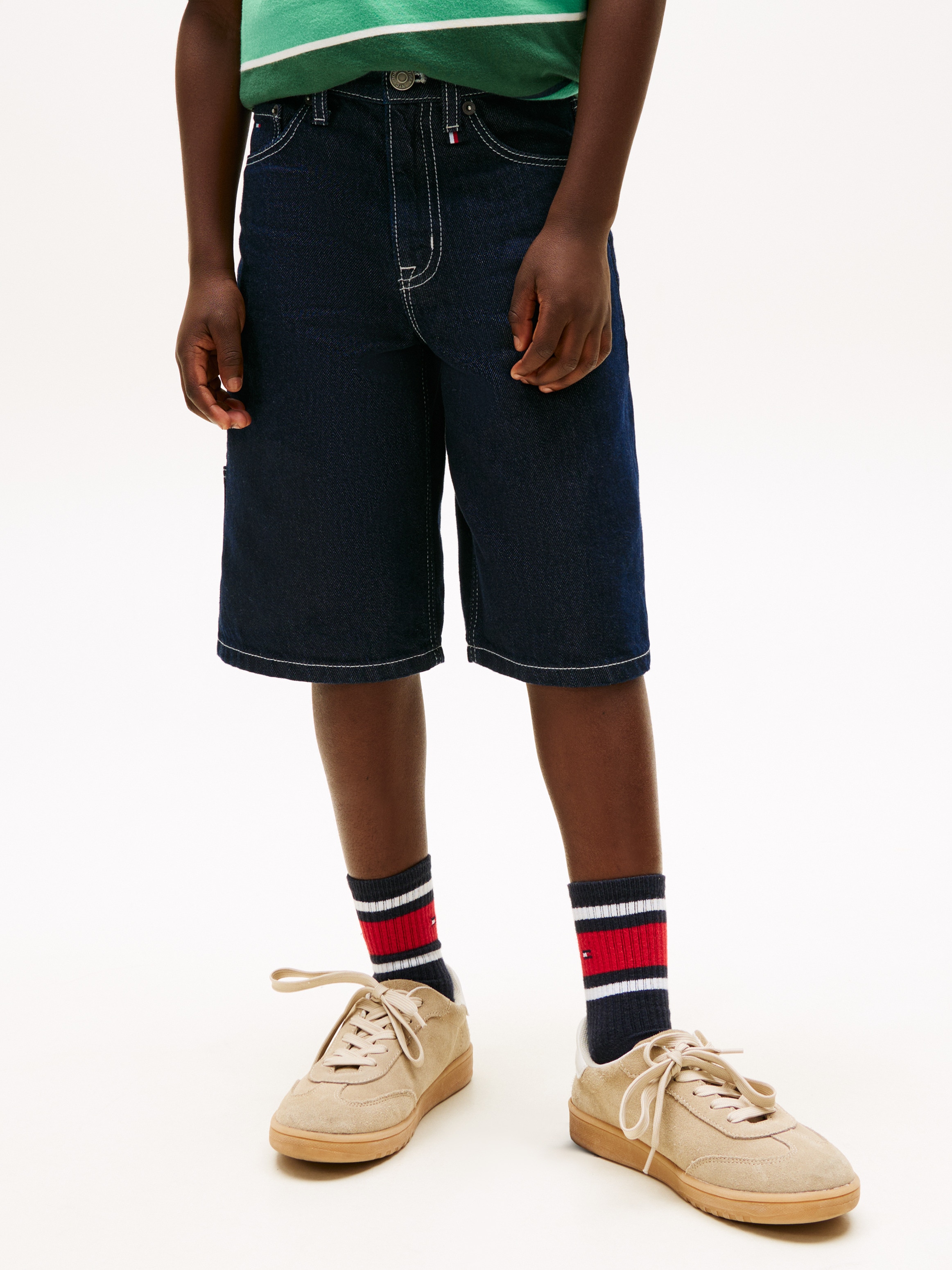 Bermudas de Ganga Relaxed Fit Azul-2