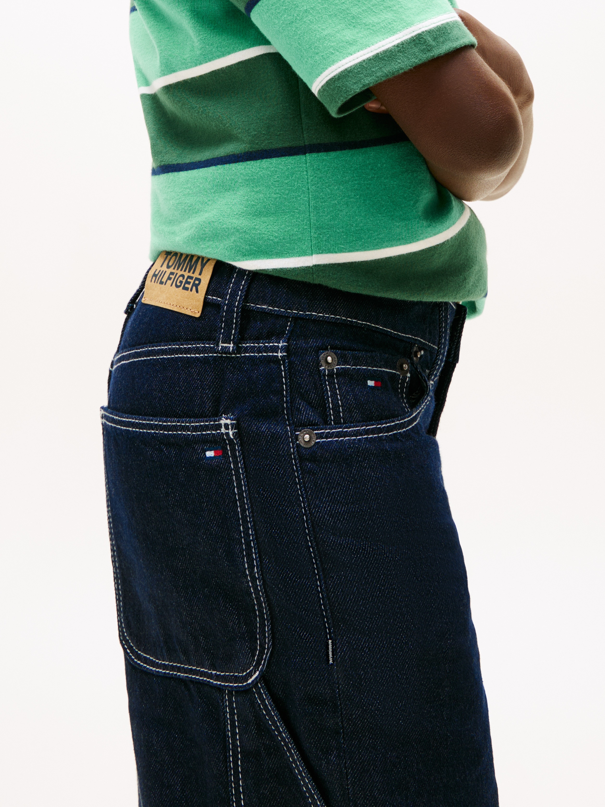Bermudas de Ganga Relaxed Fit Azul-3