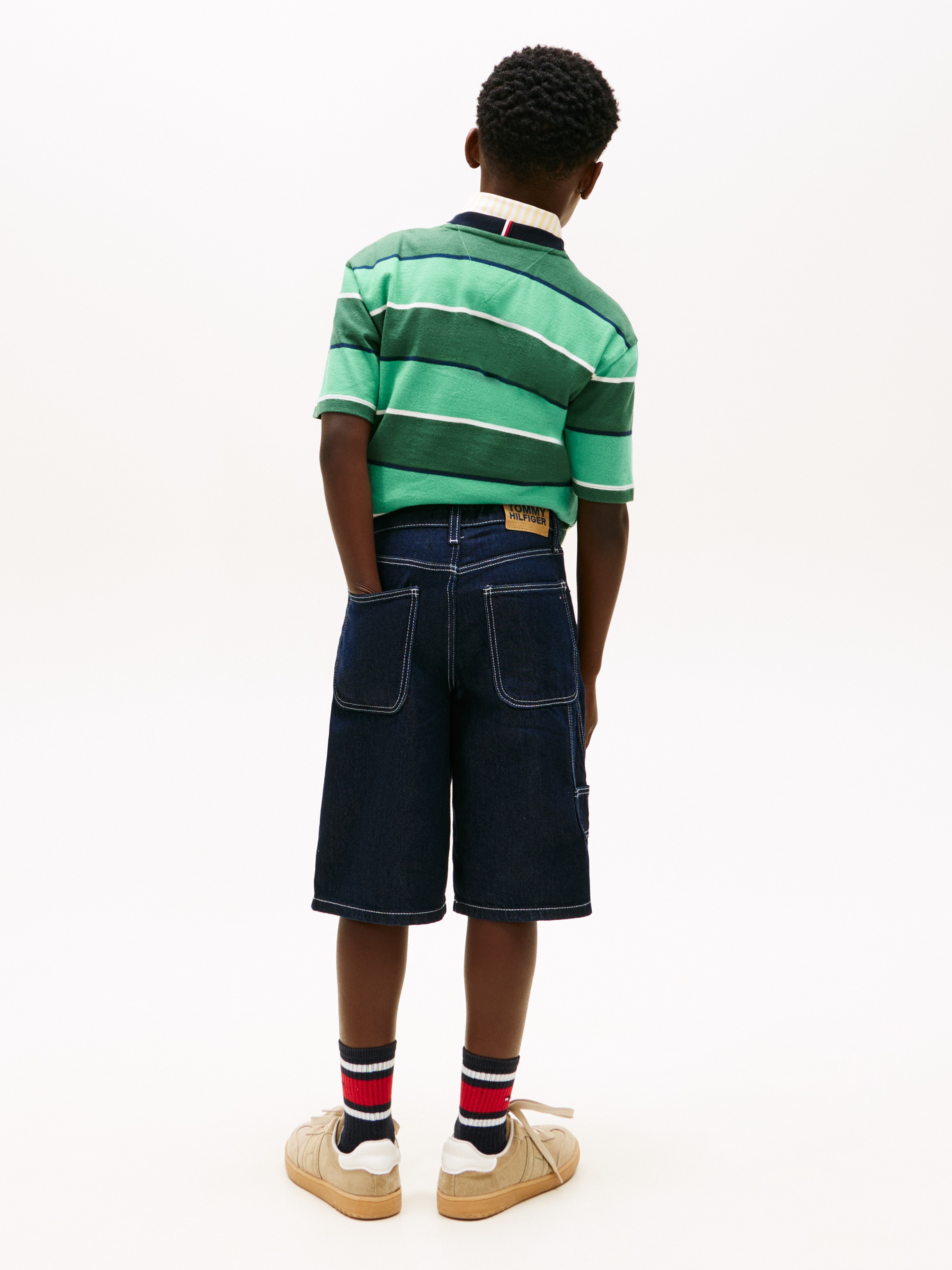Bermudas de Ganga Relaxed Fit Azul-4