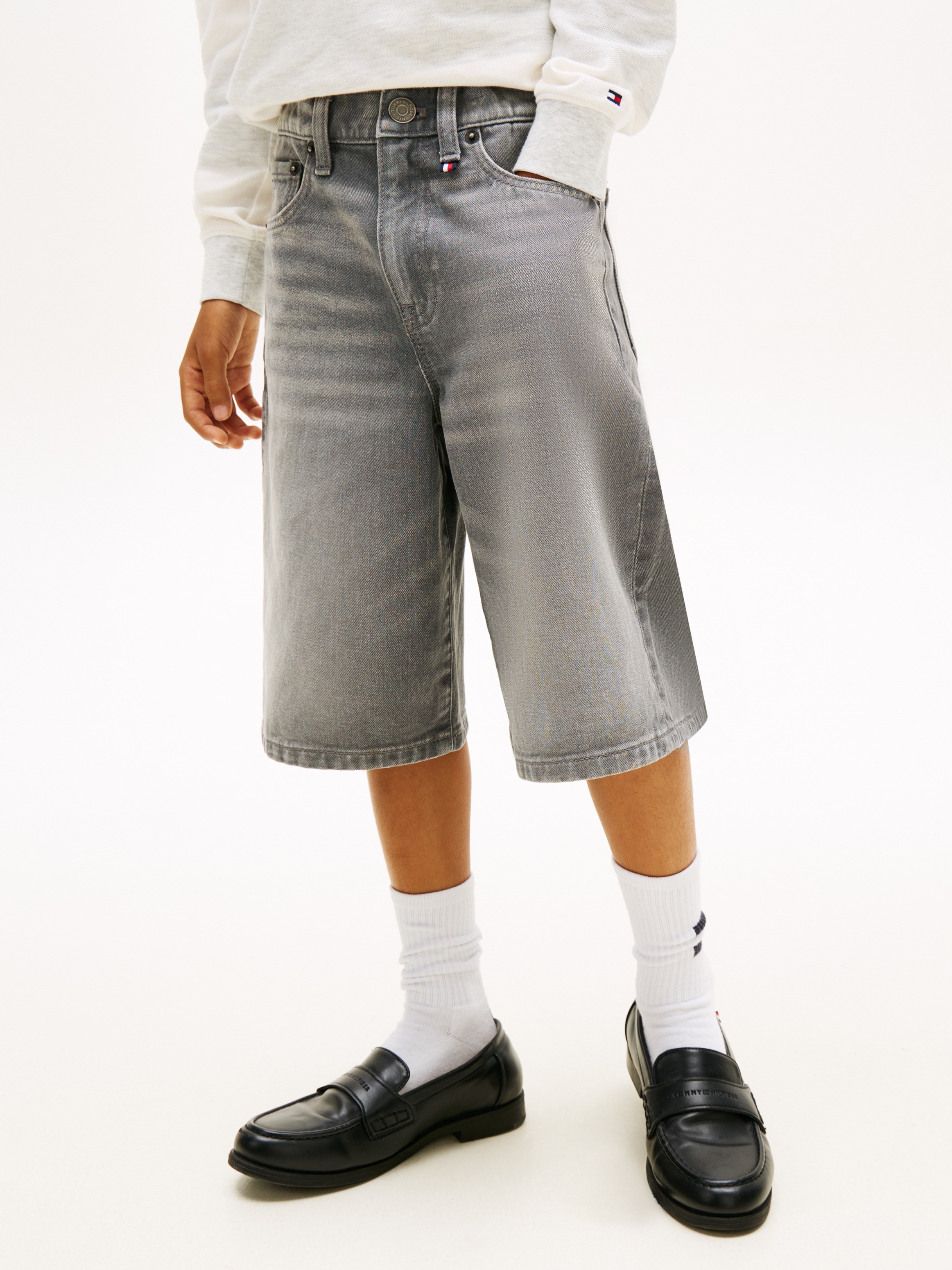 Bermudas de Ganga Relaxed Fit Cinzento-2