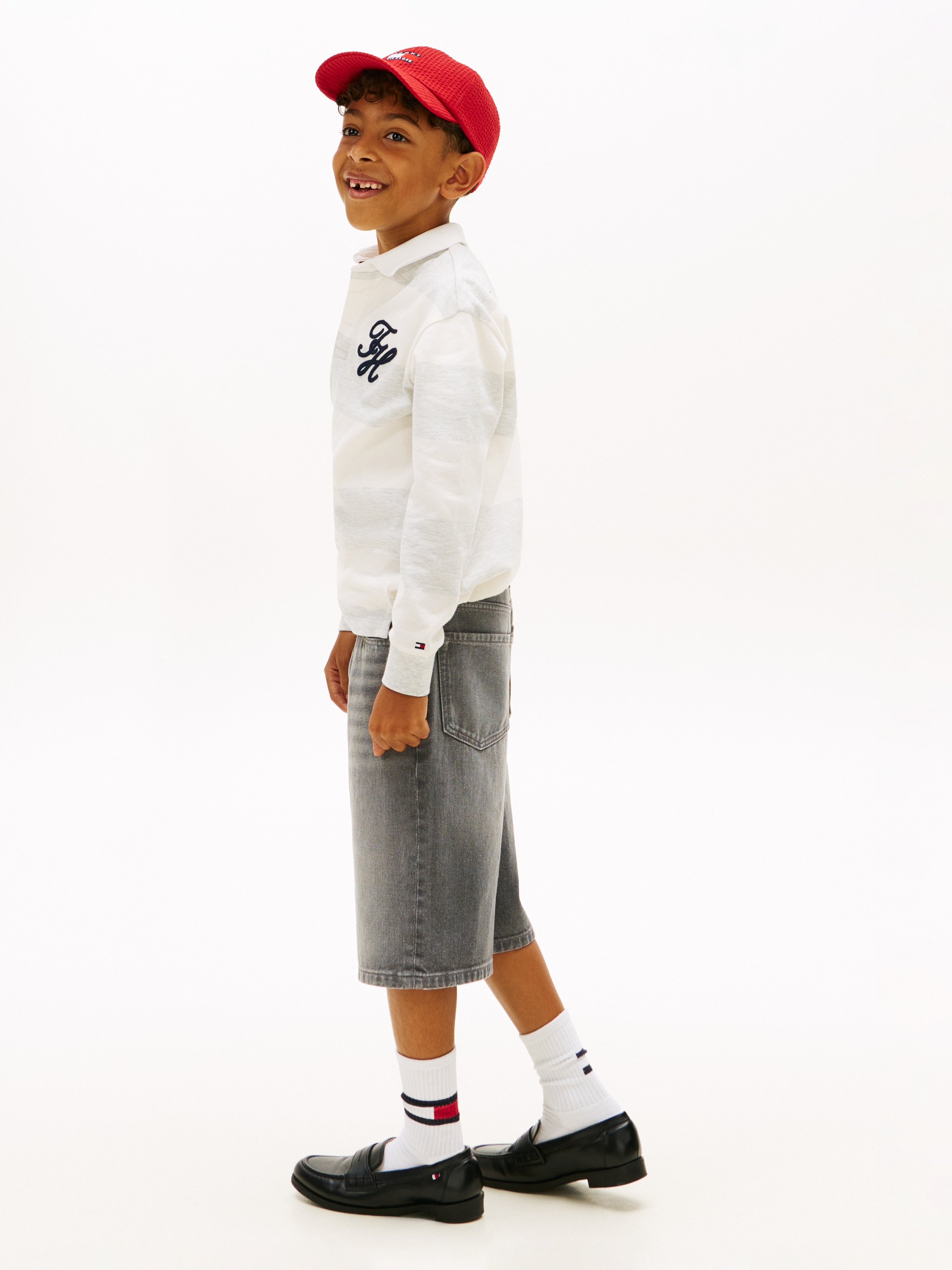 Bermudas de Ganga Relaxed Fit Cinzento-3