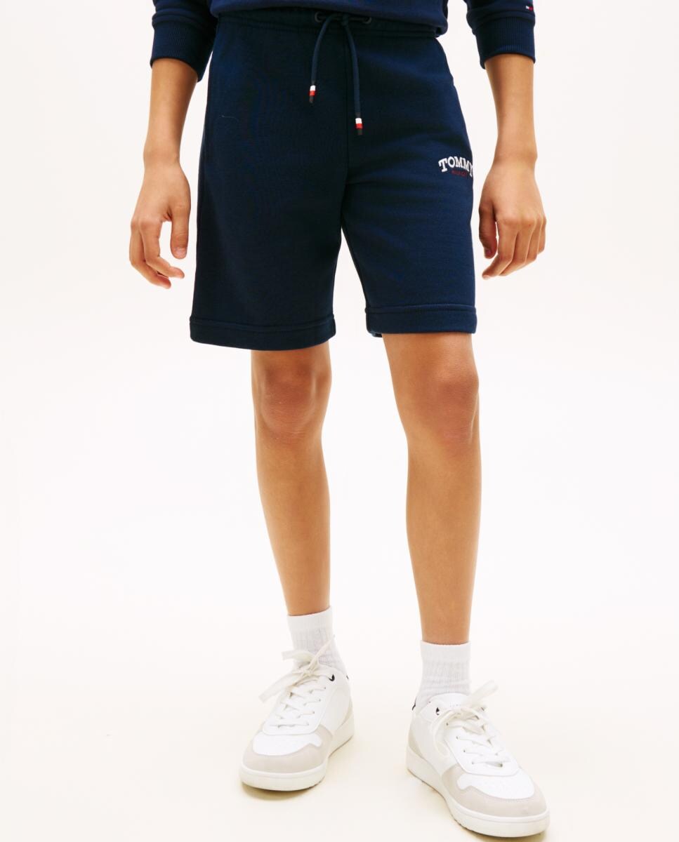 Calções com Logótipo da Marca Azul-2