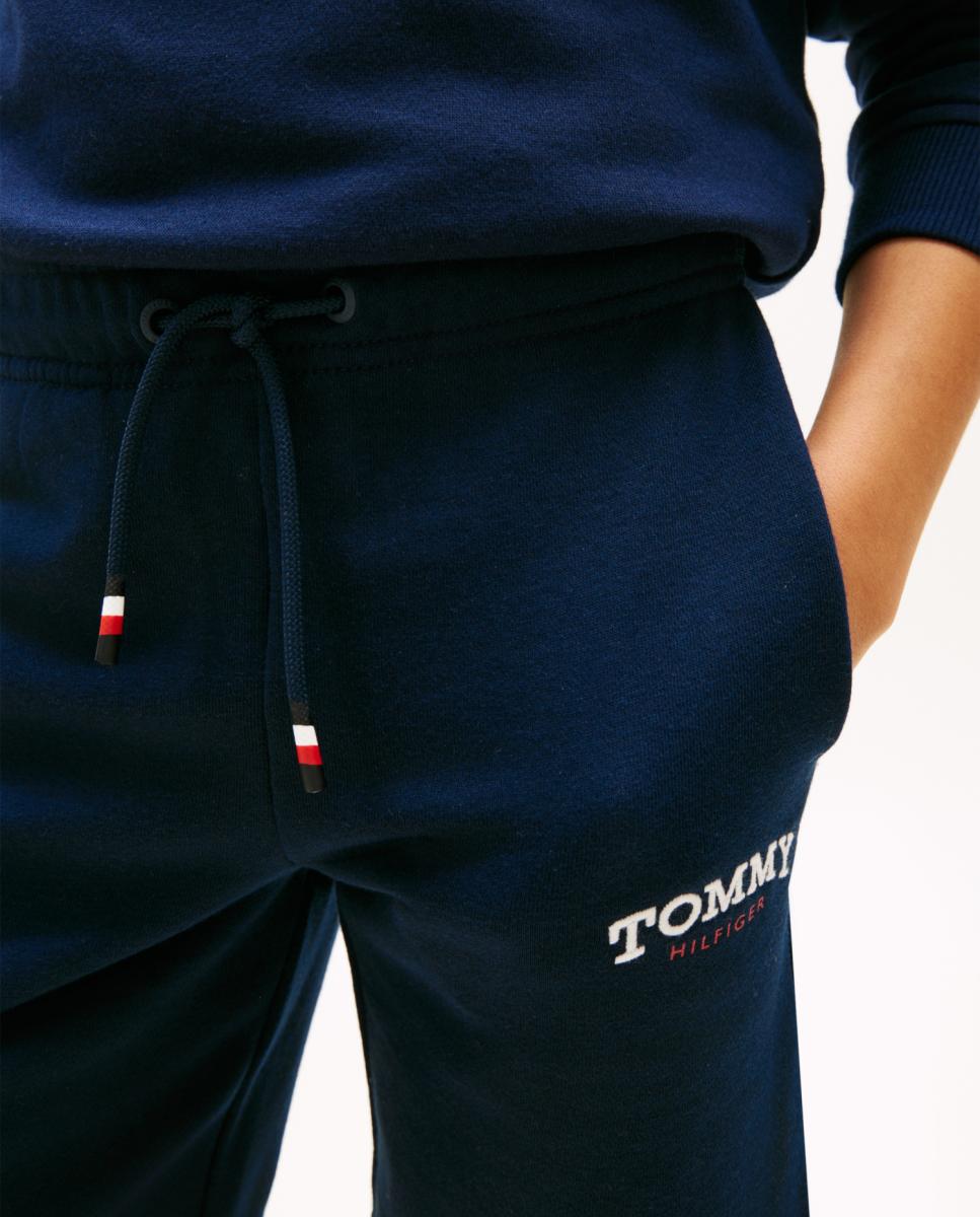 Calções com Logótipo da Marca Tommy Hilfiger Azul-4