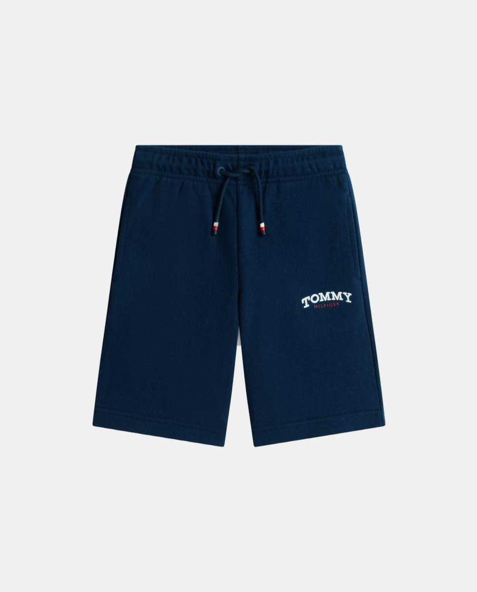 Calções com Logótipo da Marca Tommy Hilfiger Azul-5