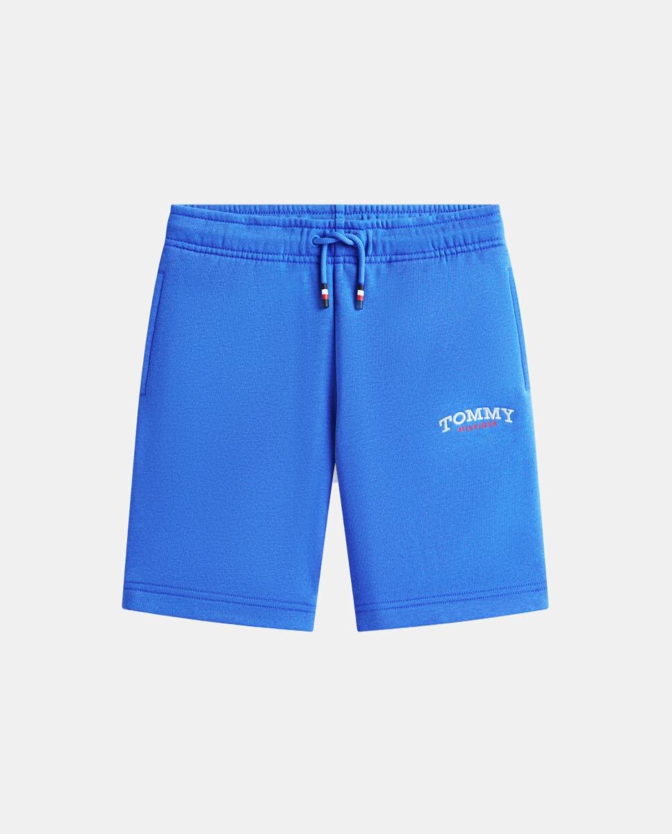 Calções com Logótipo da Marca Azul-5