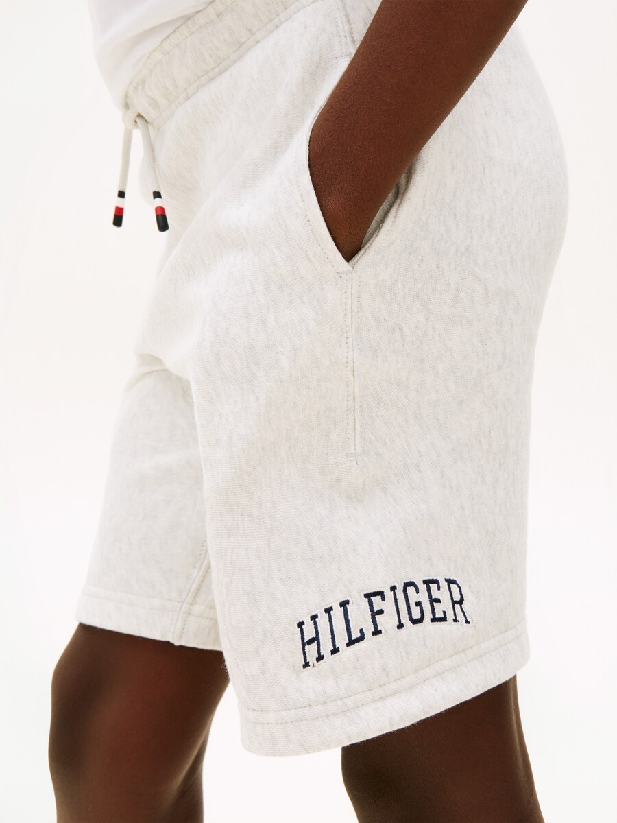 Calções com Logótipo da Marca Cinzento-3