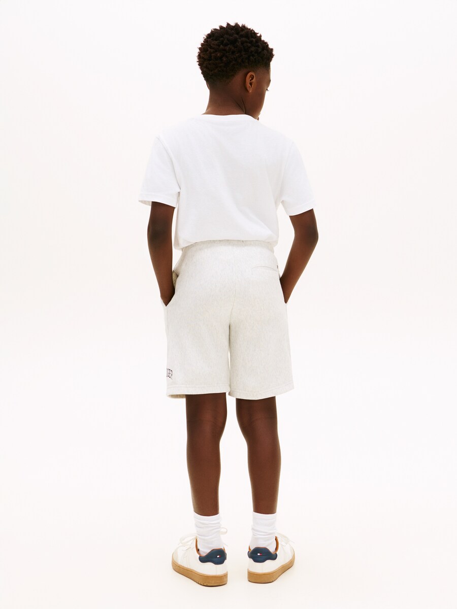 Calções com Logótipo da Marca Cinzento-4