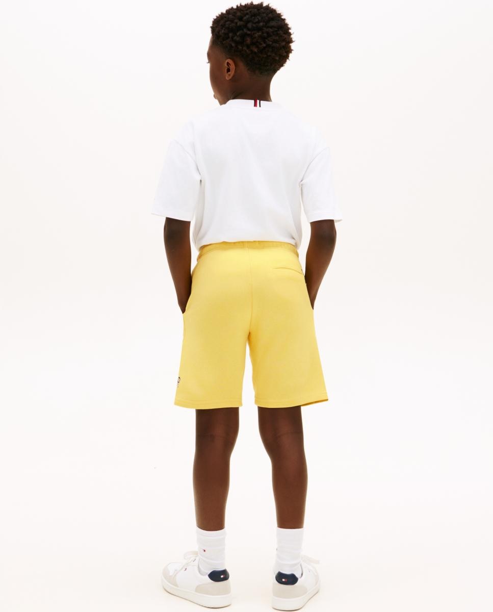 Calções com Logótipo da Marca Amarelo-4