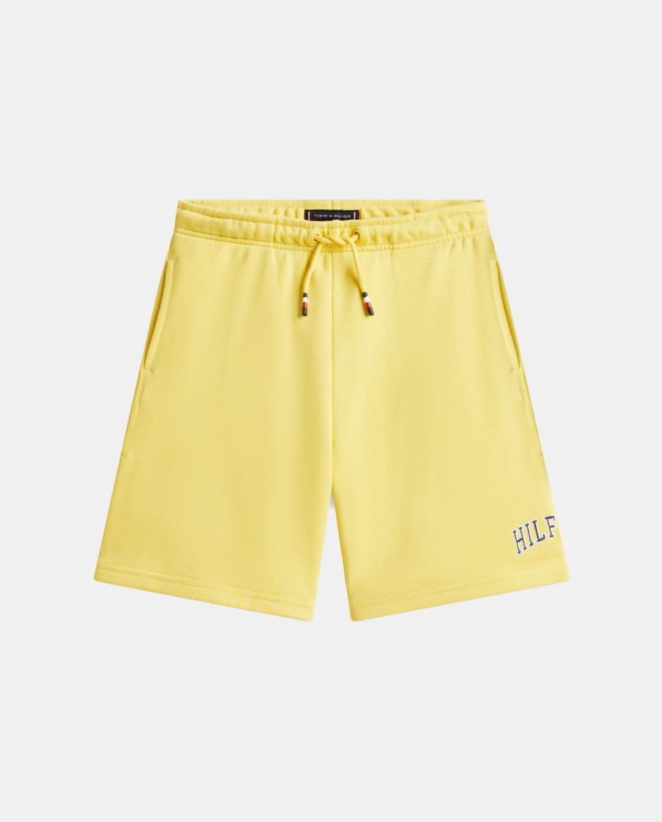 Calções com Logótipo da Marca Amarelo-6