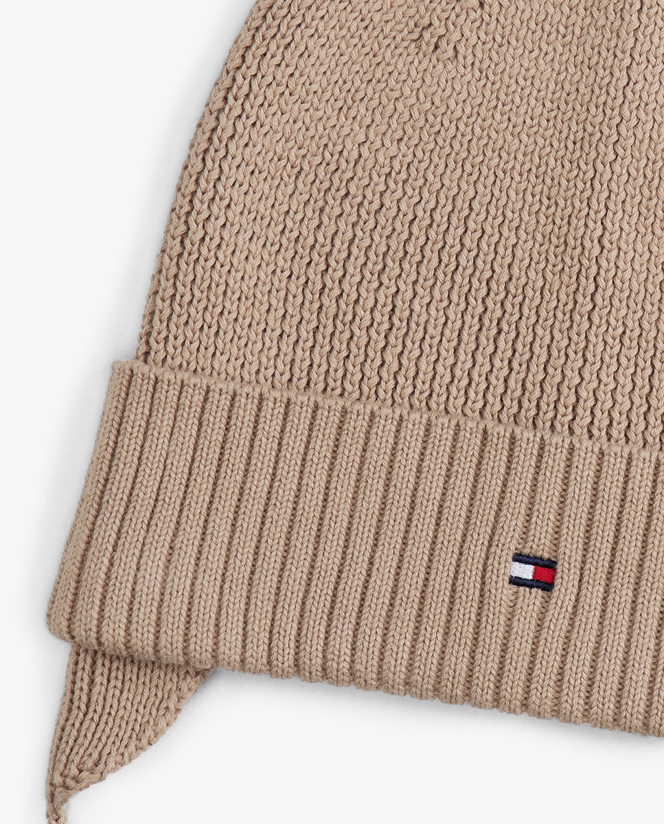 Gorro Debruado com Tapa-Orelhas Bege-3