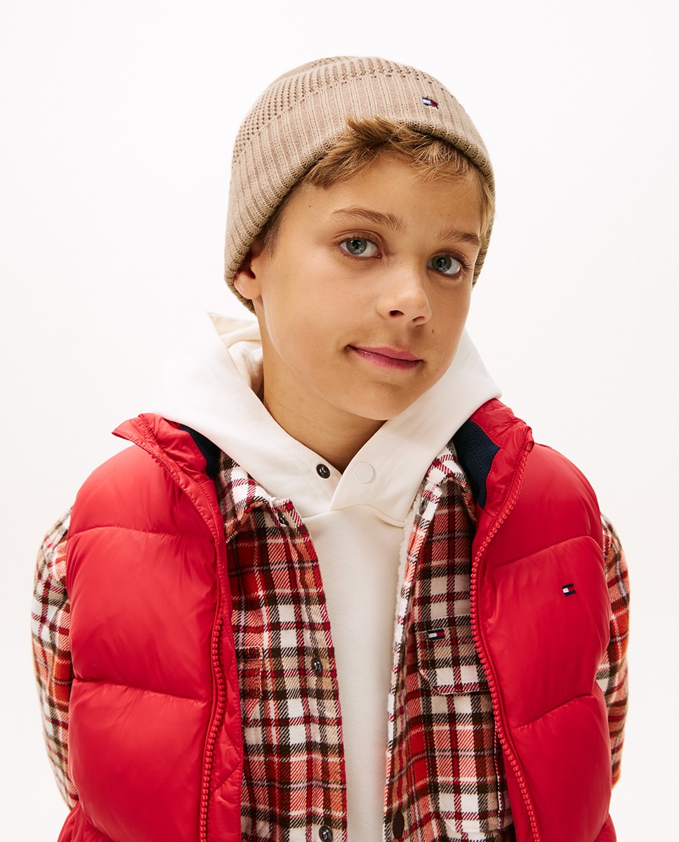 Gorro Debruado com Tapa-Orelhas Bege-4