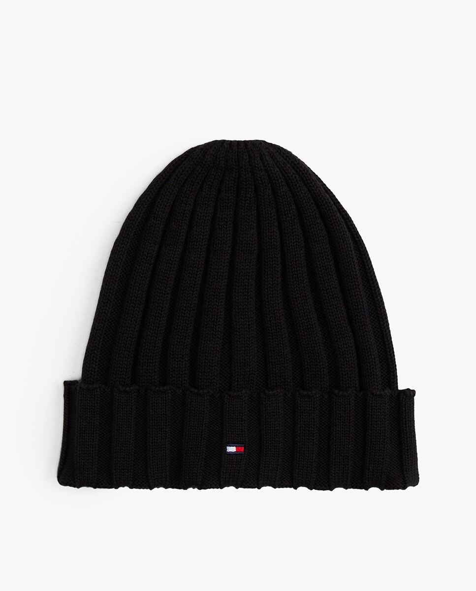 Conjunto de Gorro e Luvas com Bandeira da Marca Bordada Preto-2