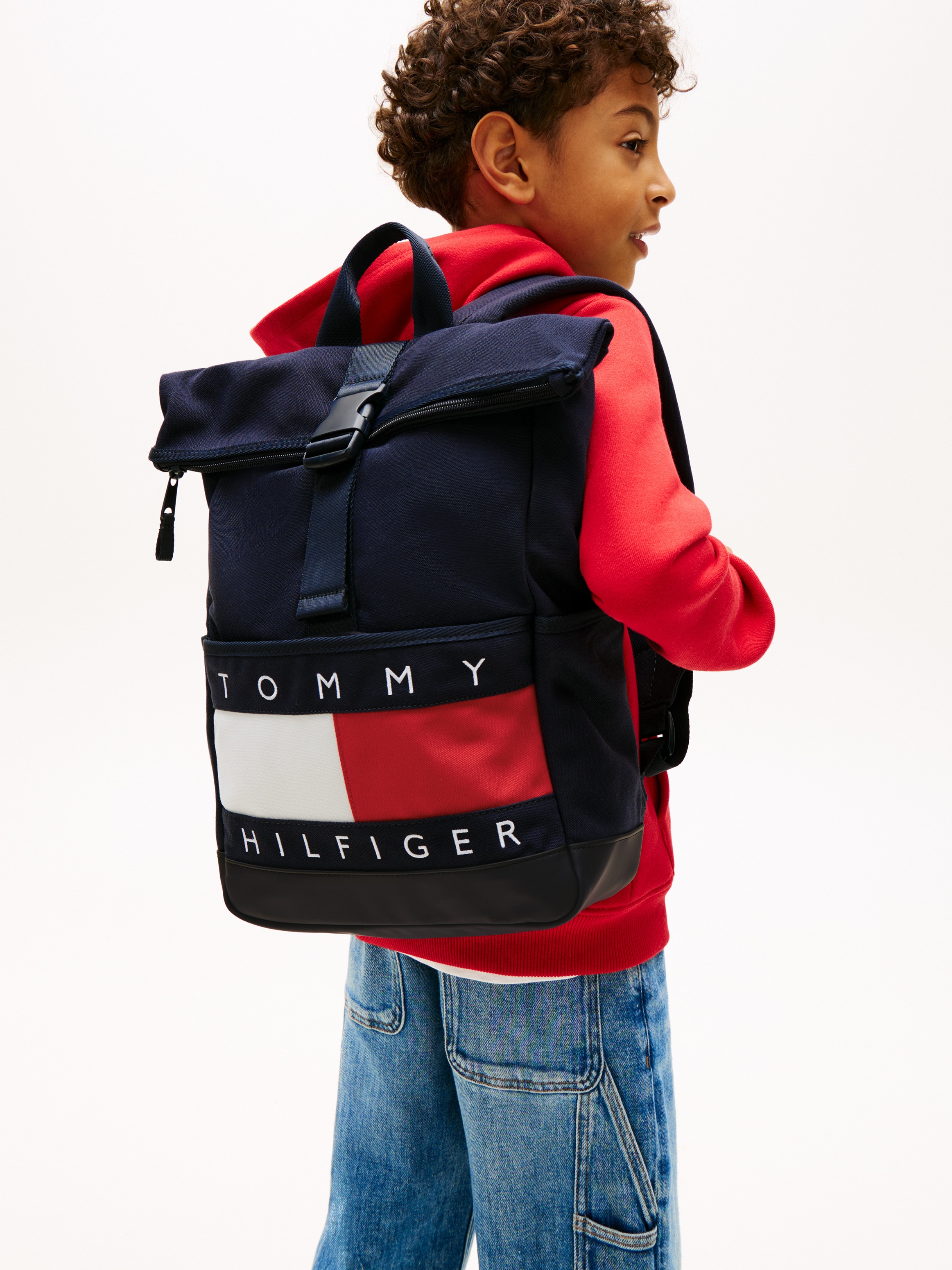 Mochila com Logótipo e Bandeira Bordada - Azul-Marinho Tommy Hilfiger Azul-5