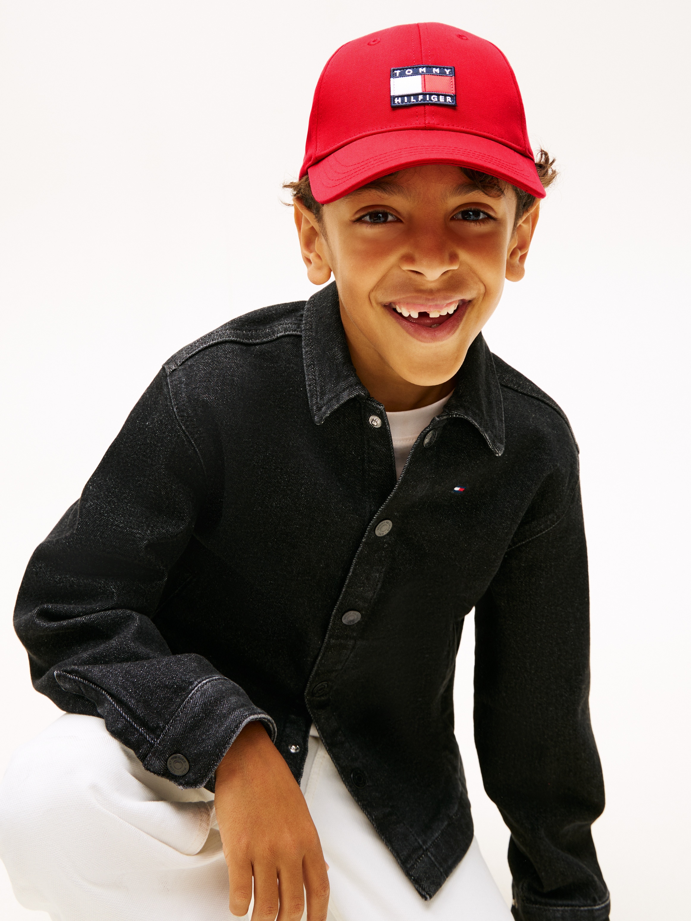 Boné com Logótipo Clássico Tommy Hilfiger Vermelho-4