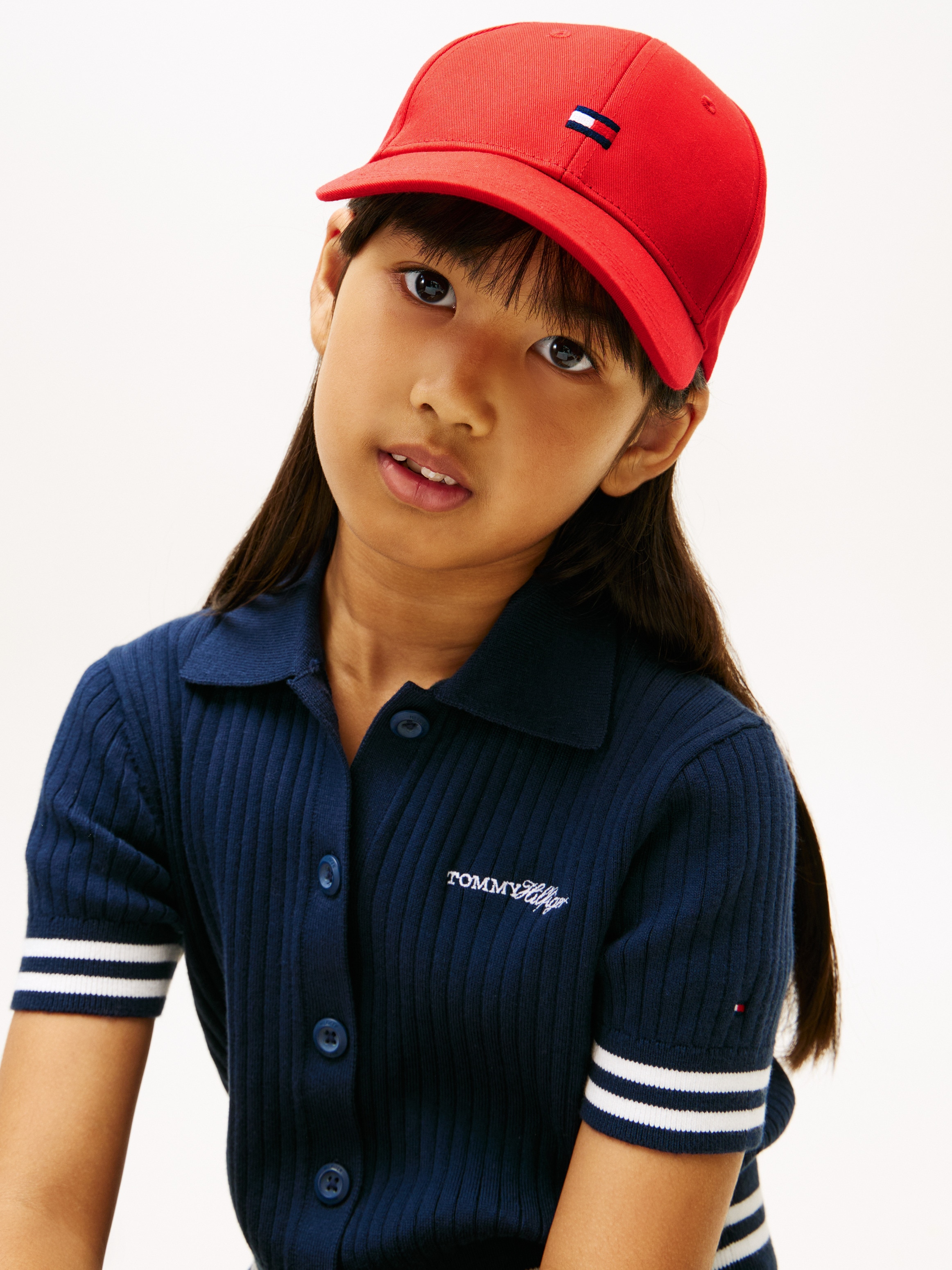 Boné com logótipo bordado Tommy Hilfiger Vermelho-4
