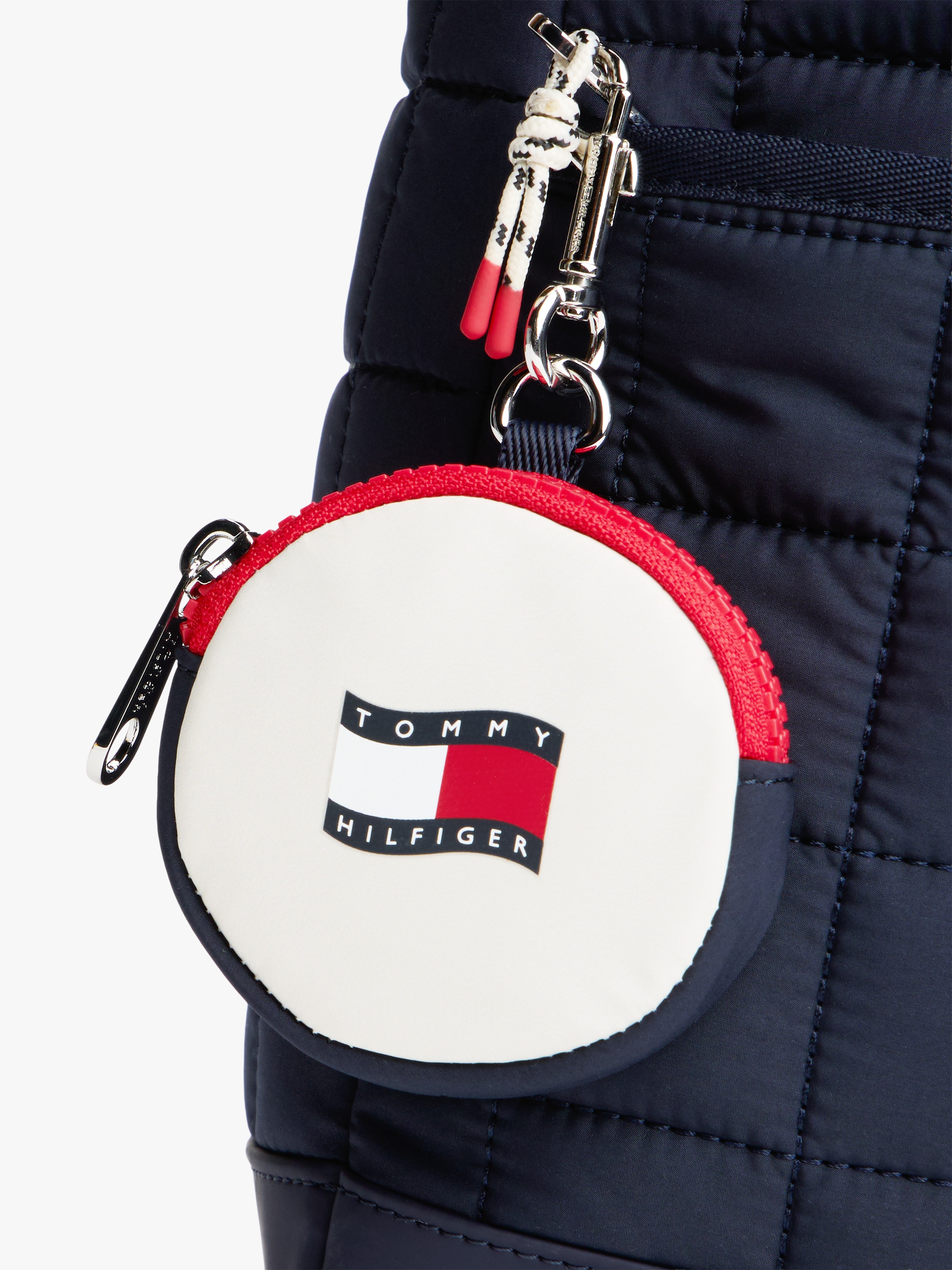 Mochila Acolchoada com Aba e Fecho de Clip Tommy Hilfiger Azul-3