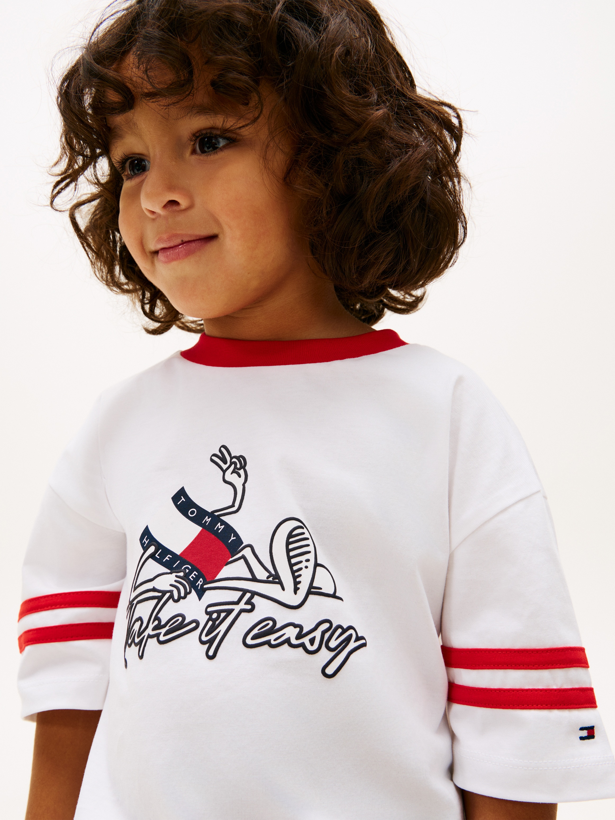 Conjunto com T-shirt e Calções Vermelho-3