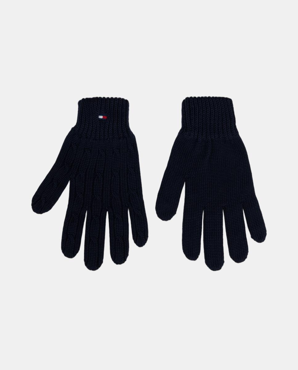 Imagen 0 de Guantes de niño de punto de cable Azul